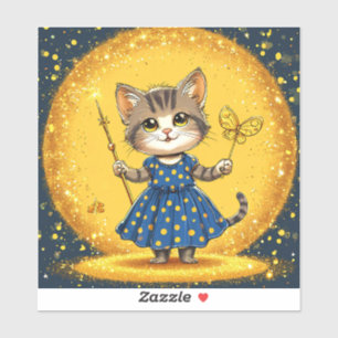 Sticker Joli chat de dessin animé