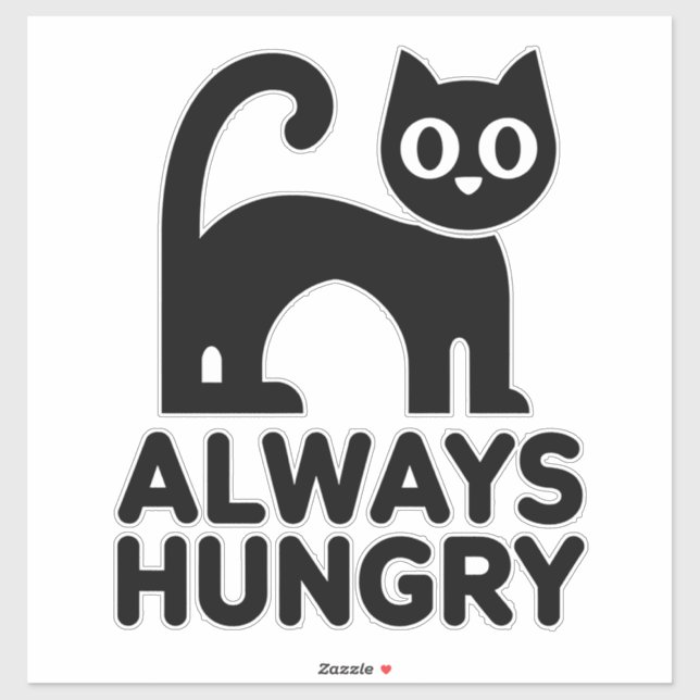 Sticker Joli chat noir (Feuille)