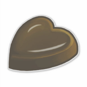 Sticker Joli cœur en chocolat