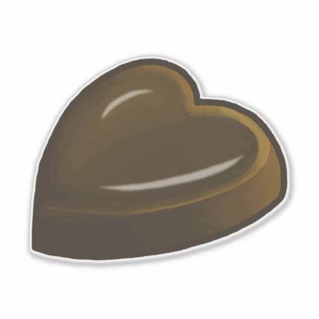 Sticker Joli cœur en chocolat (Devant)