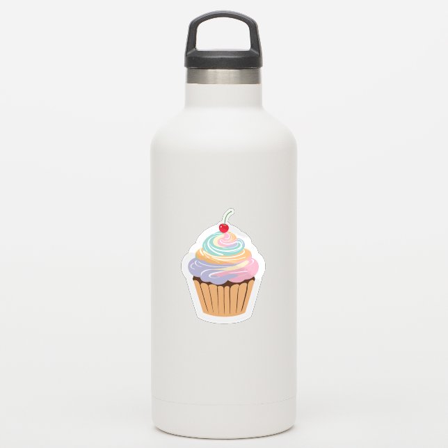 Sticker Joli Cupcake au pastel (Gourde)