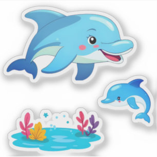 Sticker Joli dauphin Sea Animaux Enfants