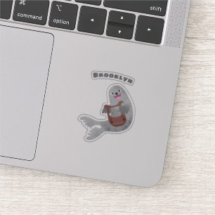 Sticker Joli dessin animé sur le phoque du Groenland