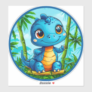 Sticker Joli dinosaure de dessin animé