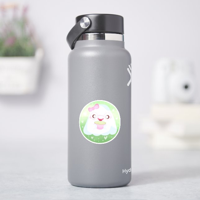 Sticker Joli Fantôme de Latte au Matcha (HydroFlask)