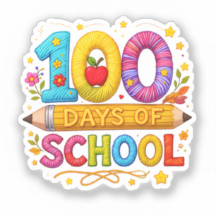 Sticker Joli fil 100 jours d'école T-Shirt pour filles et