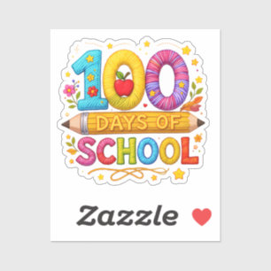 Sticker Joli fil 100 jours d'école T-Shirt pour filles et