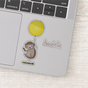 Sticker Joli hérisson et motif de dessin animé de ballon
