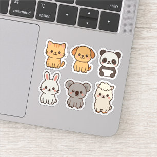 Sticker Joli jeu d'autocollants adorable kawaii animaux