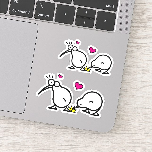 Sticker Joli Kiwi Couple Doodle (Détail)