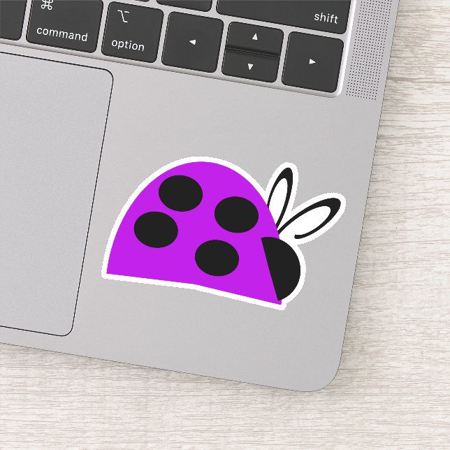 Sticker Joli Ladybug violet (Détail)