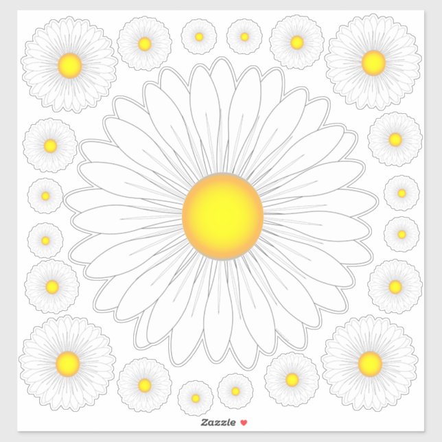 Sticker Joli mur de Little Daisy (Feuille)
