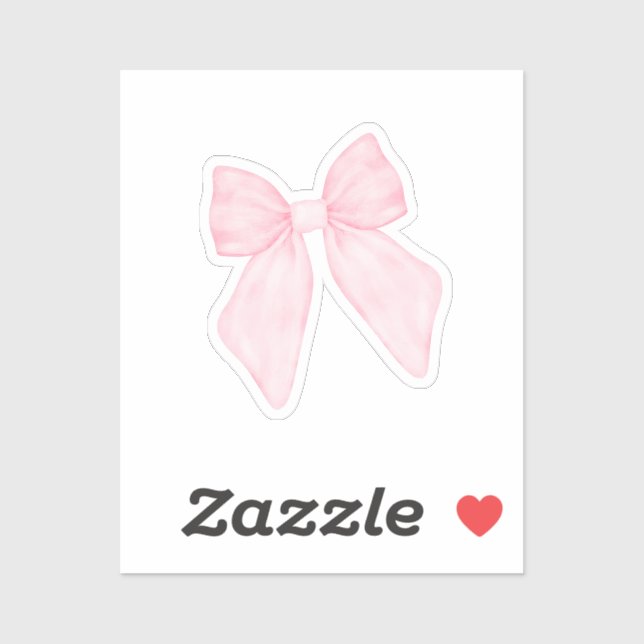 Sticker Joli Nœud Rose (Feuille)