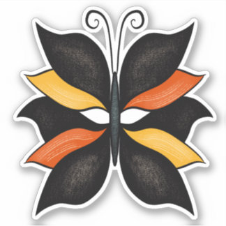 Sticker Joli papillon Art Abstrait