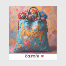 Joli sac de chiffon de connaissances