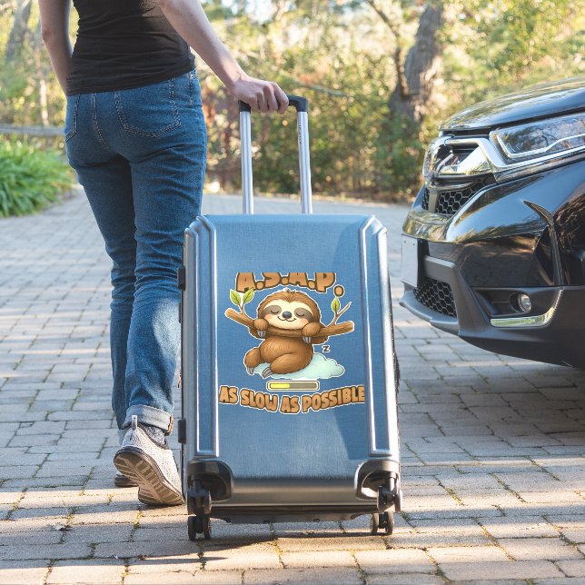 Sticker Joli Sloth ASAP - Aussi Lent Que Possible T-Sh Cla (Valise Insitu)