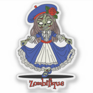 Sticker Joli Zombie français
