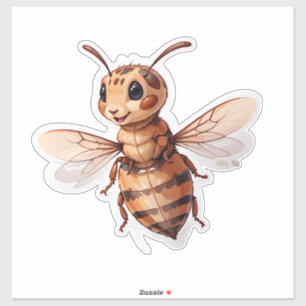 Sticker Jolie abeille caricaturale