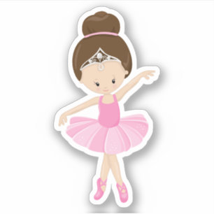 Sticker Jolie Brunette Ballerina