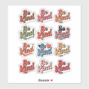 Sticker Jolie collection de couleurs Be Kind