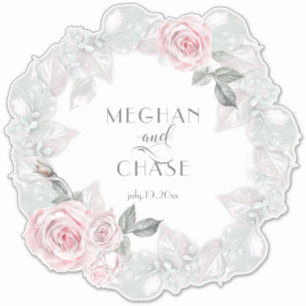 Sticker Jolie couronne rose rose BarefootBride™