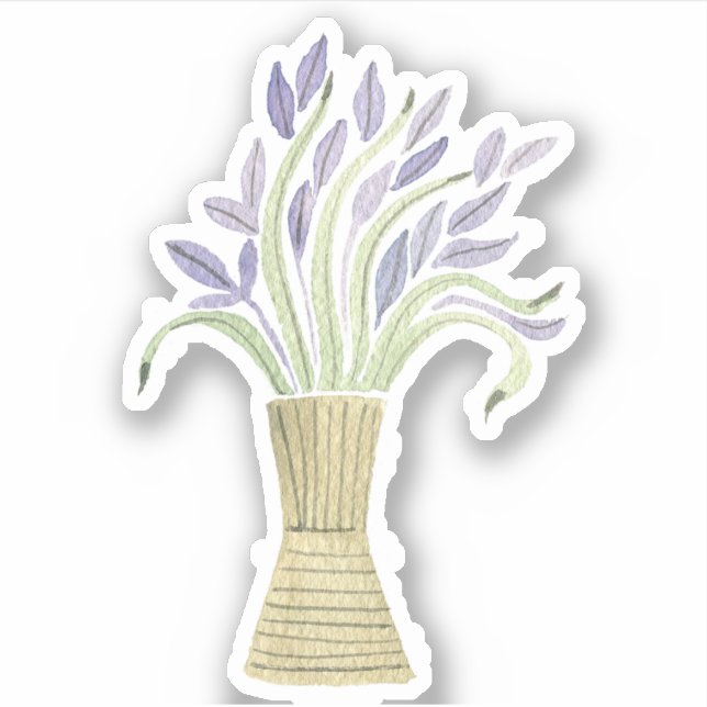 Sticker Jolie Fleur De Lavande Mignonne (Devant)