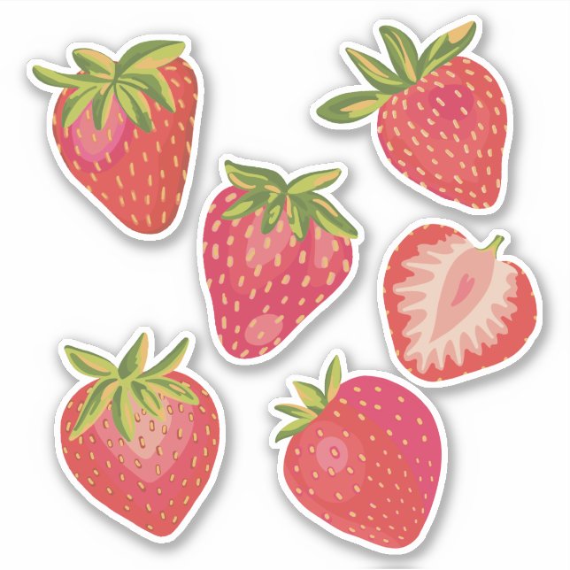 Sticker Jolie Fraise d'Été (Devant)