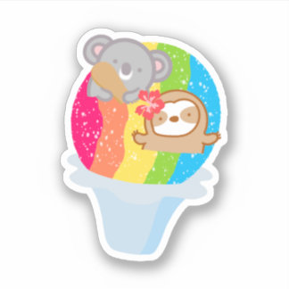 Sticker Jolie glace Hawaiian Rainbow Shave