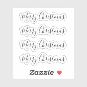 Sticker Jolie police minimaliste de Noël manuscrite à la