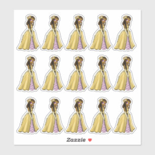 Sticker Jolie princesse africaine américaine