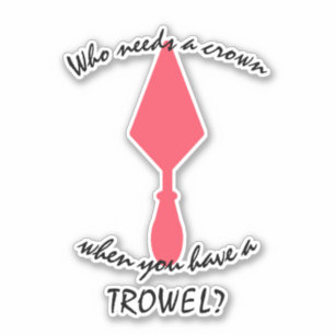 Sticker Jolie Trowel archéologue rose et noir