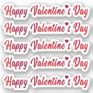 Sticker Jolie typographie Heureuse Sainte-Valentin