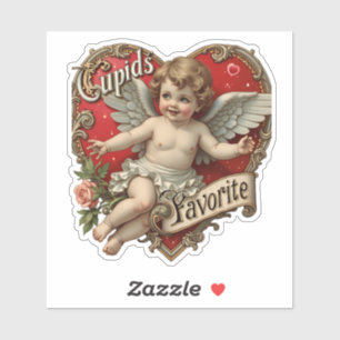 Sticker Jolie valentine de chérubin