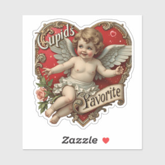 Sticker Jolie valentine de chérubin