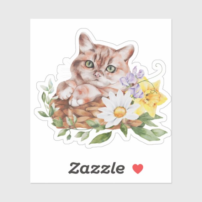 Sticker Jolies fleurs de jonquilles et de marguerites pour (Feuille)