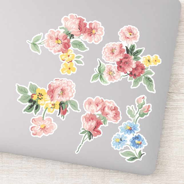 Sticker Jolies Fleurs Pastel (Détail)