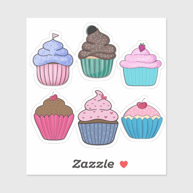 Sticker Jolies gâteaux (Feuille)