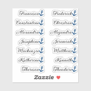 Sticker Jolies Liste de Noms d'Invités Personnalisés 14 av