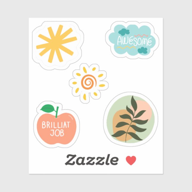 Sticker Jolies résumés et citations positives Scrapbooking (Feuille)
