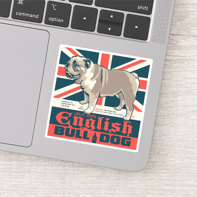Sticker Jolly Good English Bulldog (Détail)