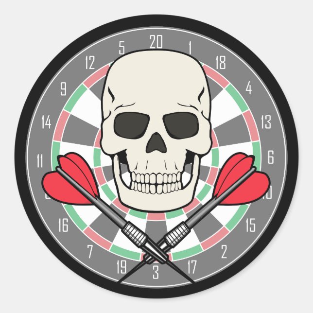 Sticker jolly roger Dartboard (Devant)