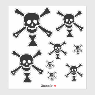 Sticker Jolly roger Drapeau Emanuel Wynne Pirate