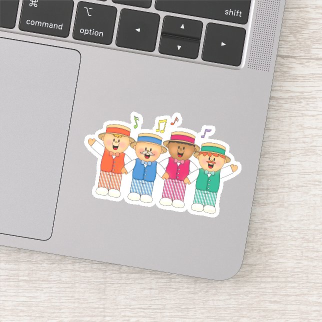 Sticker JollyKins Colorful Barbershop Quartet (Détail)