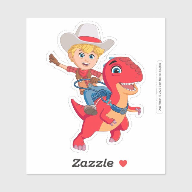 Sticker Jon et Blitz | Dino Ranch (Feuille)