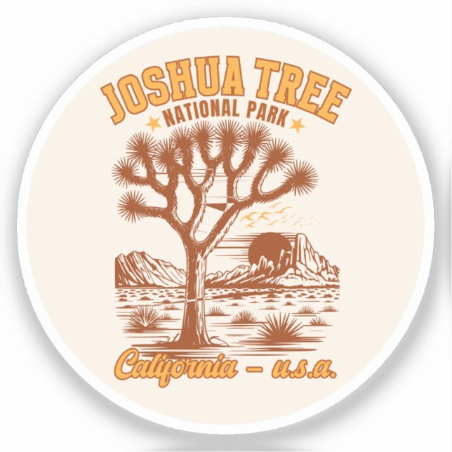 Sticker Joshua Tree Landscape Art for Nature Lovers (Recto)