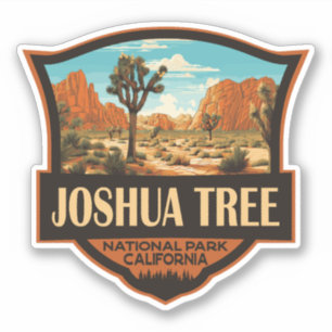 Sticker Joshua Tree National Park Illustration Retro