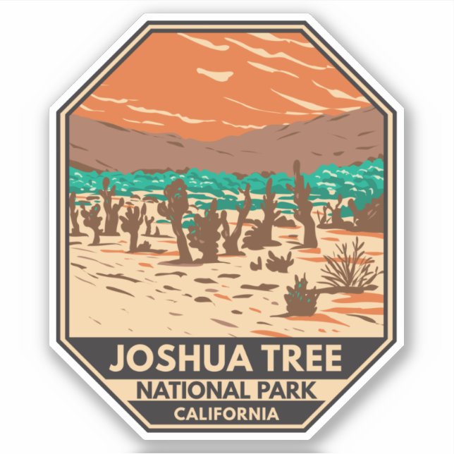 Sticker Joshua Tree National Park Turkey Flats Sand Dunes (Devant)