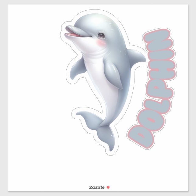 Sticker Jouer Dauphin - Pépinière (Feuille)