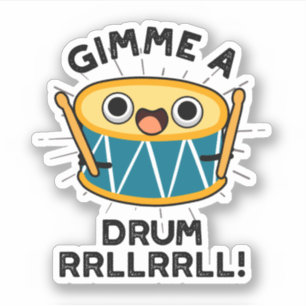 Sticker Jouer Un Tambour RRLLRRLL Funny Drummer Pun