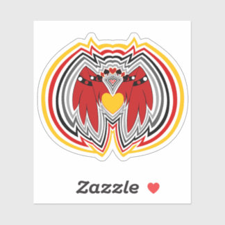 Sticker Joueur avec un cœur en or Graphique Ondulations